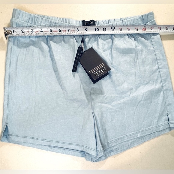 NYDJ Linen Pull On Short, Women’s, Light Blue, Size 10, NWT - Picture 5 of 10